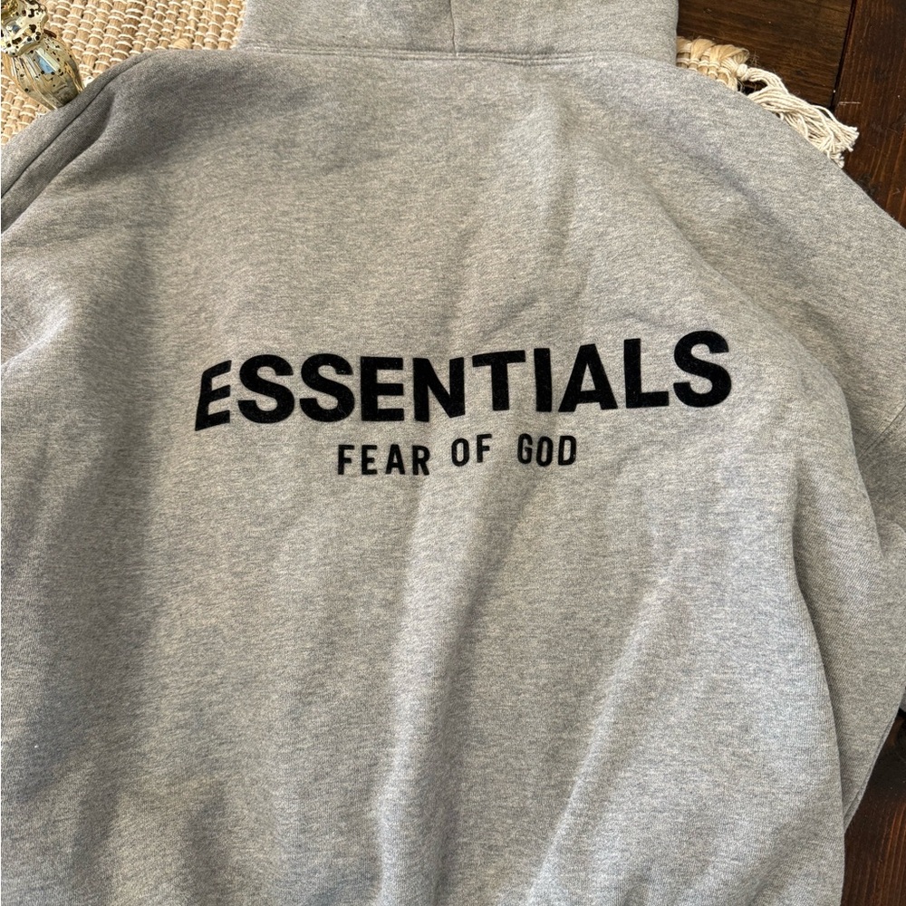 Fear of God Essentials Light Gray Hoodie